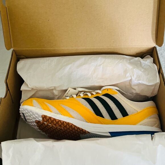 ADIDAS Y-3 Lab Race Noah Men's Running Shoe Sneaker, Yellow/Green Size 9, NWT - Picture 2 of 16